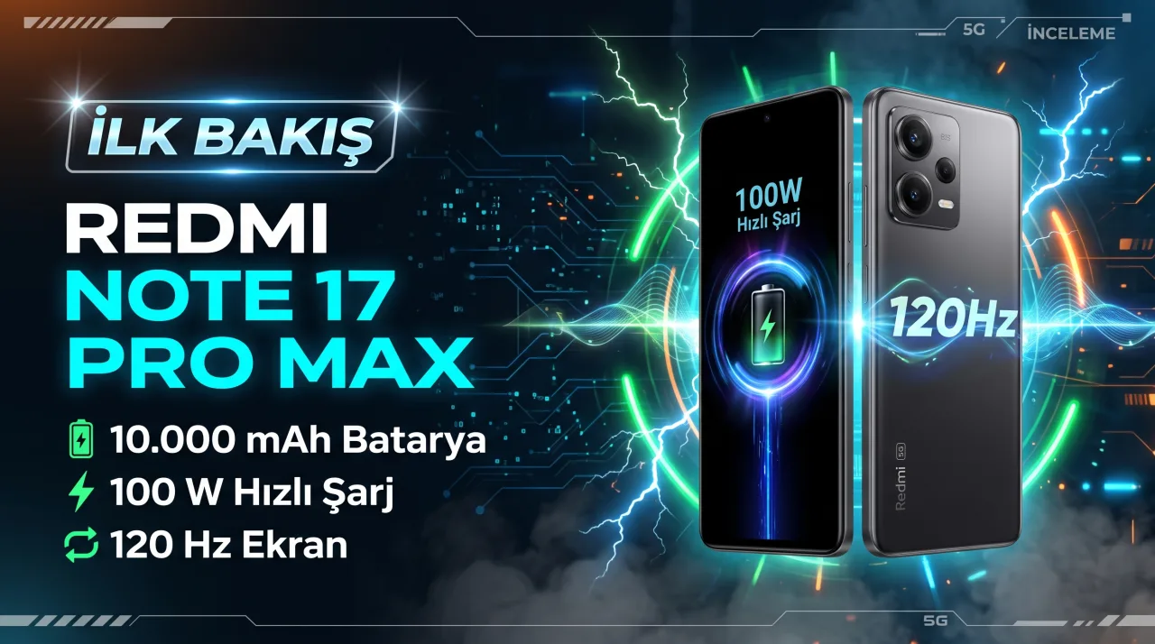 Redmi Note 17 Pro Max İlk Bakış: 10.000 mAh Batarya, 100 W Hızlı Şarj ve 120 Hz Ekran