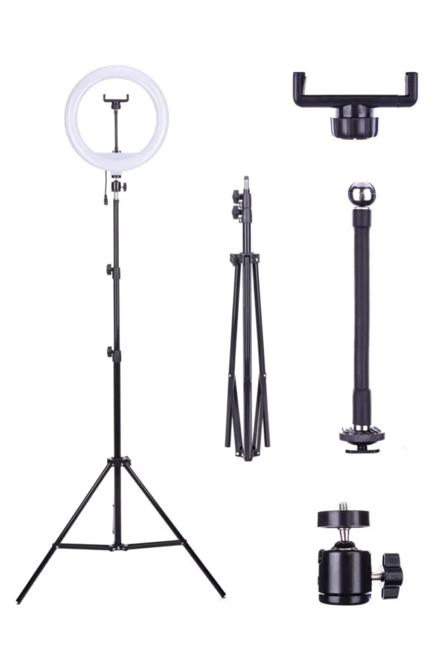 Dymax 10 Inc Ring Light Yuvarlak Halka Işık Sürekli Led Işık Youtube,tiktok,makyaj Selfie Led Işığı Tripot